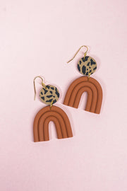 Esmé Earrings in Leopard & Terracotta