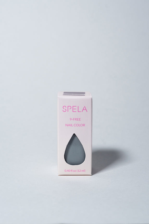 spela nail polish chasing pavements grey front in package