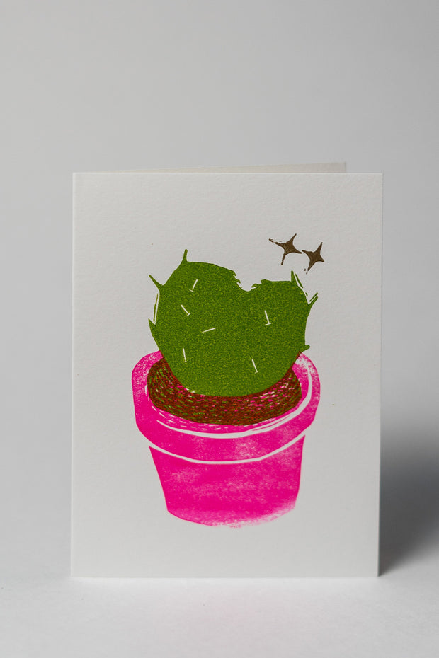 Loaded Hips Press Plant Love Cactus Card